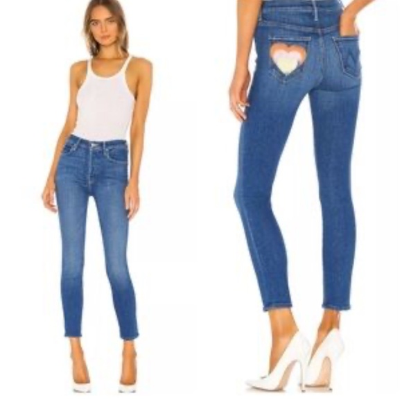 MOTHER The Super Stunner Button Fly Skinny Ankle Denim Jeans Women’s Size 25